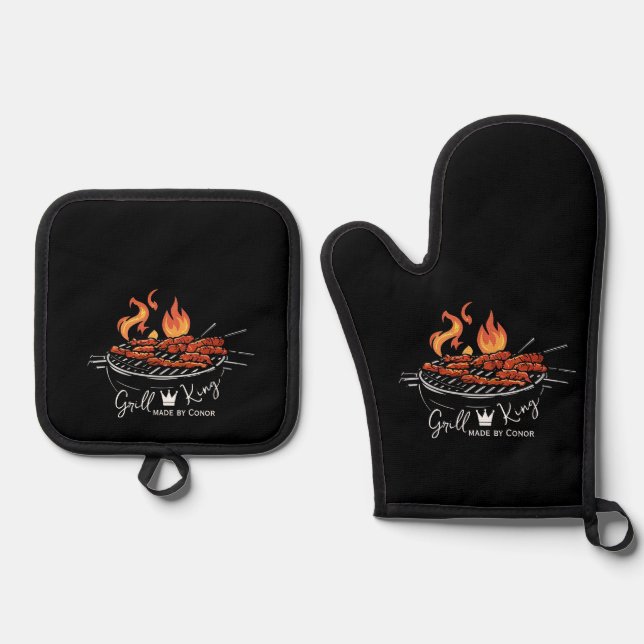 Set De Manoplas Gracioso chef Grill King (Anverso)