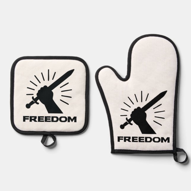Set De Manoplas gráfico de espada de la libertad (Anverso)