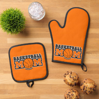 Set De Manoplas Gráficos de locura de mamá de baloncesto