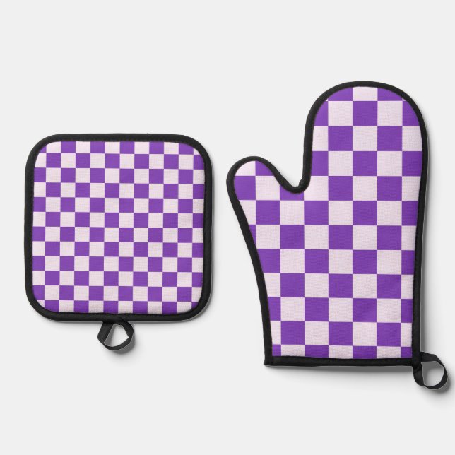 Set De Manoplas Grape soda checkerboard pattern (Anverso)