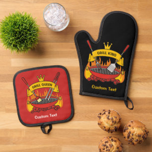 Set De Manoplas Grill King y Grill Queen