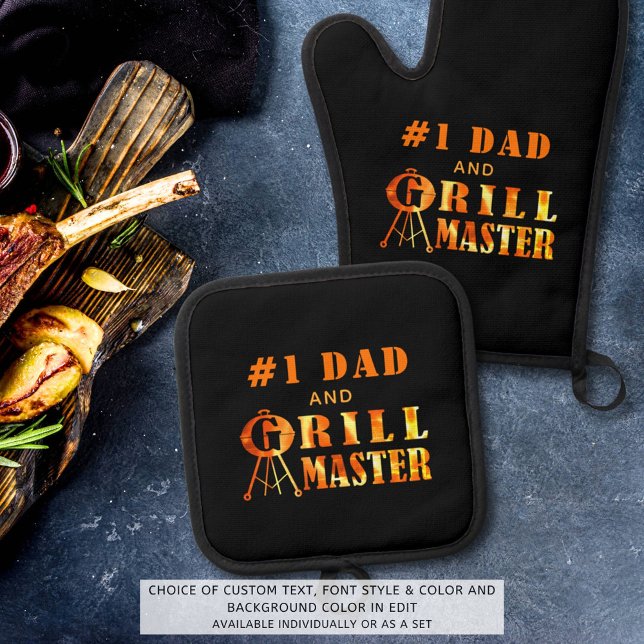 Set De Manoplas GRILL MASTER #1 Dad (Subido por el creador)