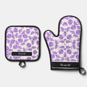 Set De Manoplas Guante de horno acolchado floral de acuarela elega