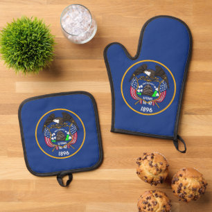 Set De Manoplas Guante de horno, agarraderas, antigua bandera del 