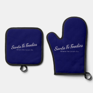 Set De Manoplas Guante de horno azul marino, juego de salvamantele