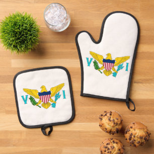 Set De Manoplas Guante de horno, protectores de olla, bandera de l