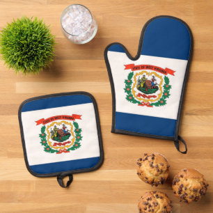 Set De Manoplas Guante de horno, protectores de olla, bandera de V