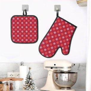 Set De Manoplas Guantes de horno de Navidad y protectores de olla