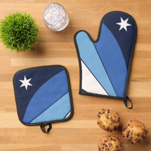 Set De Manoplas Guantes de horno, protectores de olla con la bande
