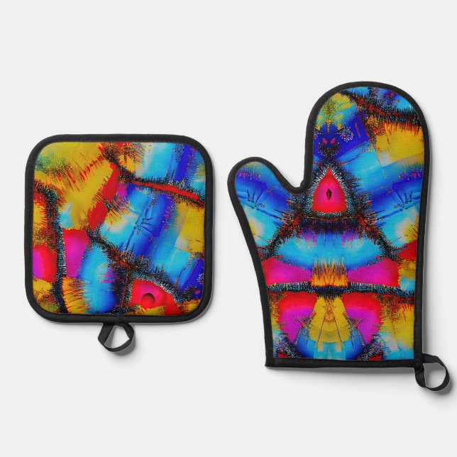 Set De Manoplas Guantes de horno y agarraderas (Anverso)