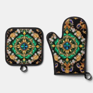 Set De Manoplas Guantes de horno y agarraderas, Colores de Brasil