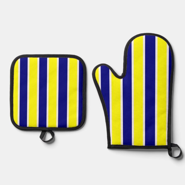 Set De Manoplas Guantes de horno y protectores de olla azules, ama (Anverso)