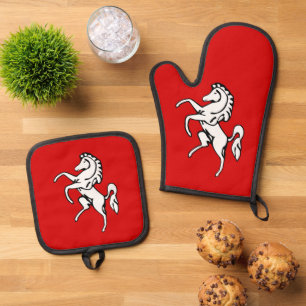 Set De Manoplas Guantes de horno y protectores de olla, bandera de