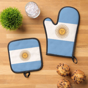 Set De Manoplas Guantes de horno y protectores de olla, bandera de
