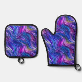 Set De Manoplas Guantes de horno y protectores de olla de tinta de
