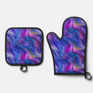 Set De Manoplas Guantes de horno y protectores de olla de tinta de