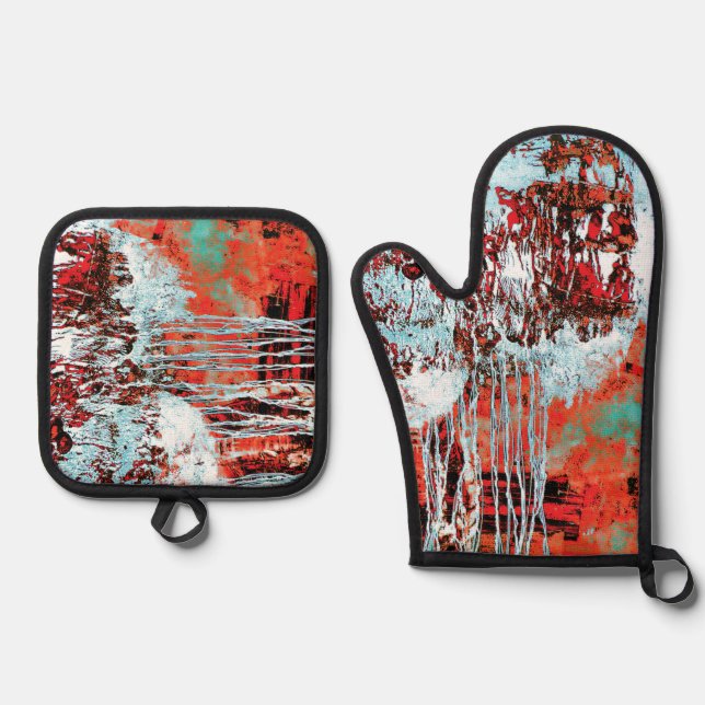 Set De Manoplas Guantes de horno y protectores de olla – Pulso de  (Anverso)