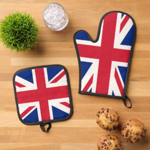 Set De Manoplas Guantes de horno y salvamanteles, bandera del Rein