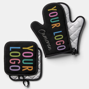 Set De Manoplas Guantes de horno y soporte para olla con logotipo 