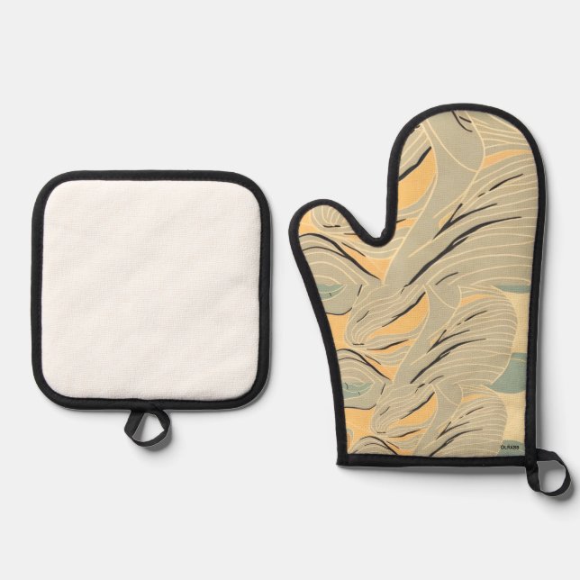 Set De Manoplas Guantes para horno (Anverso)