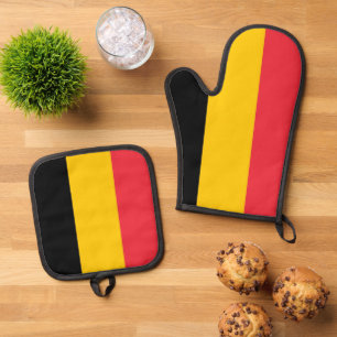 Set De Manoplas Guantes para horno y protectores de olla, bandera