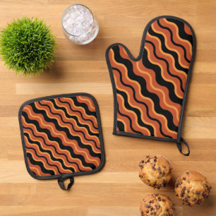 Set De Manoplas Guay Fall Cocina de la línea ondulada estacional