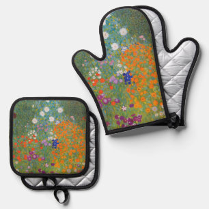 Set De Manoplas Gustav Klimt Flor Jardín Naturaleza