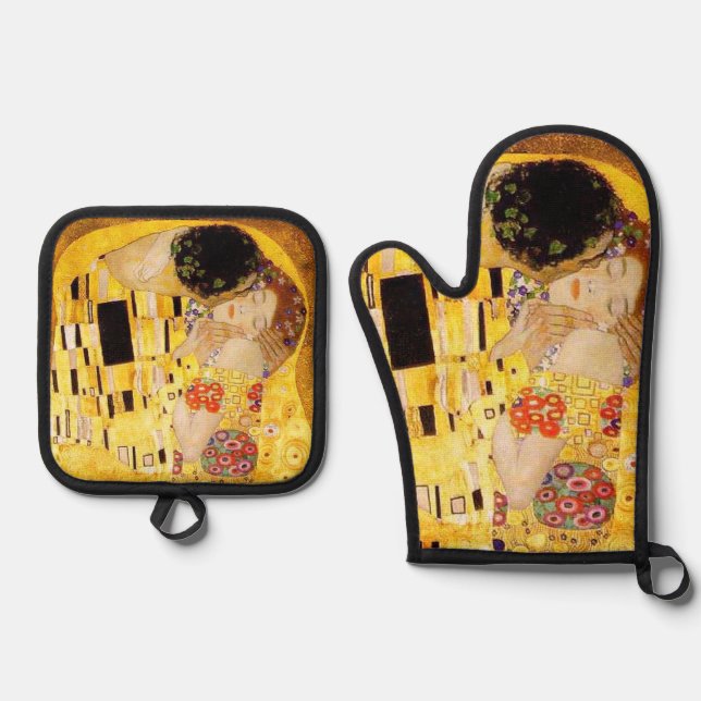 Set De Manoplas Gustav Klimt La Pintura Clásica Del Beso (Anverso)