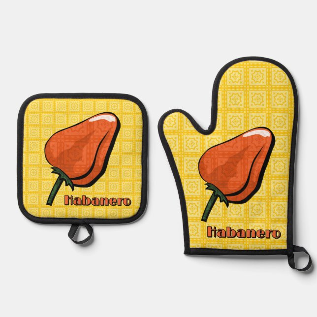 Set De Manoplas Habanero Chili Pepper (Anverso)