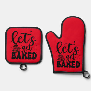 Set De Manoplas Hagamos Navidades graciosos al horno