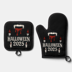Set De Manoplas Halloween con vampiros góticos