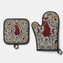 Set De Manoplas Halloween del núcleo de la cabaña