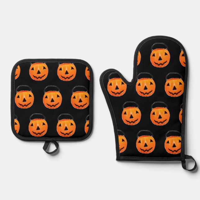 Set De Manoplas Halloween Kitchen Decor (Anverso)