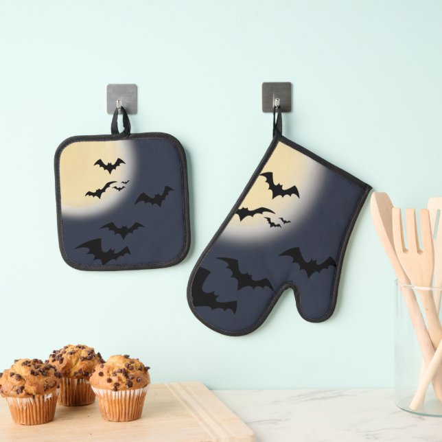 Set De Manoplas Halloween Luna Completa Con Bats (Insitu (colgante))