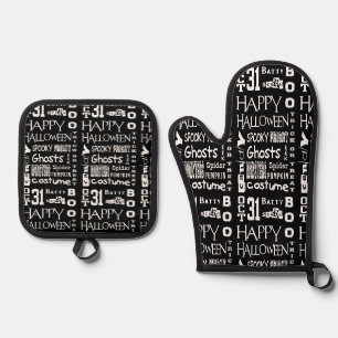 Set De Manoplas Halloween negro