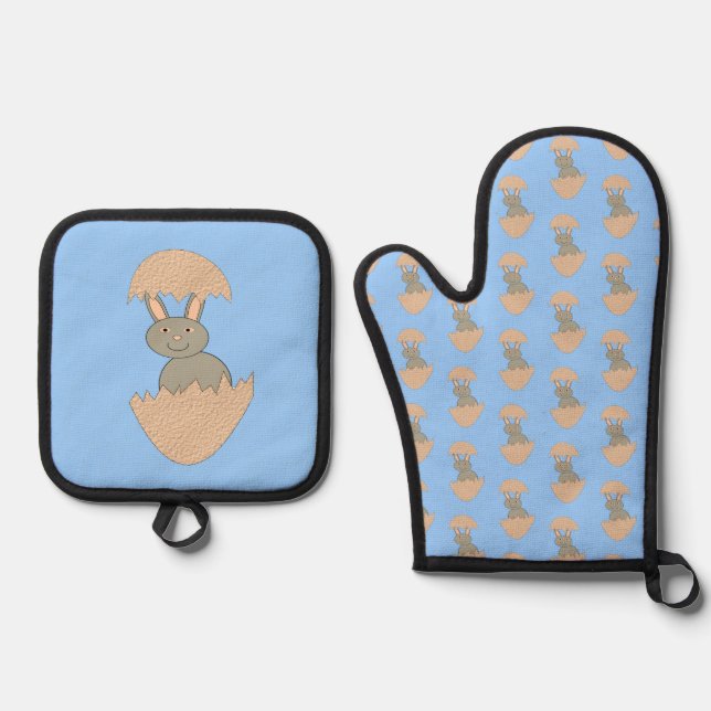 Set De Manoplas Hatching de Bunny de Egg Weird (Anverso)