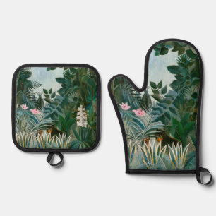 Set De Manoplas Henri Rousseau - La jungla ecuatorial