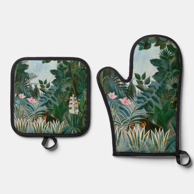 Set De Manoplas Henri Rousseau - La jungla ecuatorial (Anverso)
