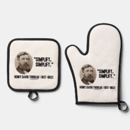 Set De Manoplas Henry David Thoreau Simplifica la oferta