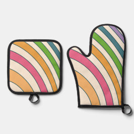 Set De Manoplas Hermosos colores arcoiris