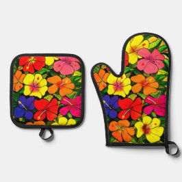 Set De Manoplas Hibiscus