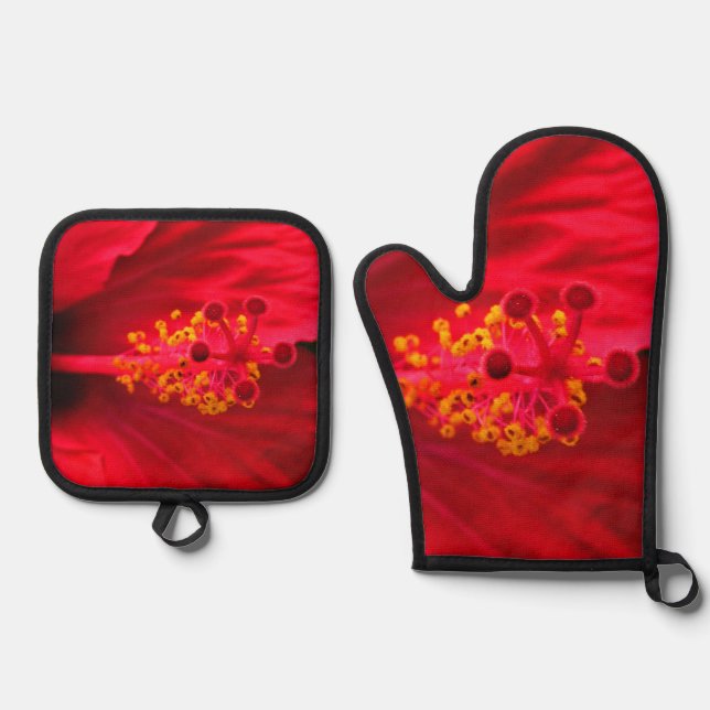 Set De Manoplas Hibiscus (Anverso)