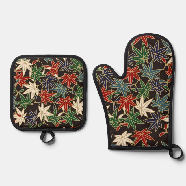 Set De Manoplas Hoja de Arce Japonés (Anverso)