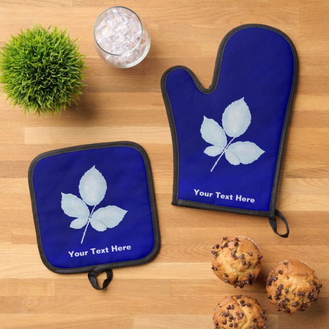 Set De Manoplas Hojas de bramble de impresión de Cyano (De arriba hacia abajo)