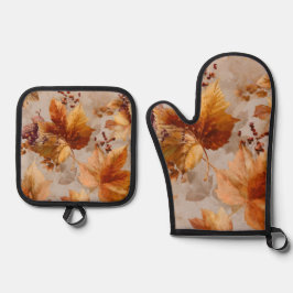 Set De Manoplas Hojas de otoño antiguas