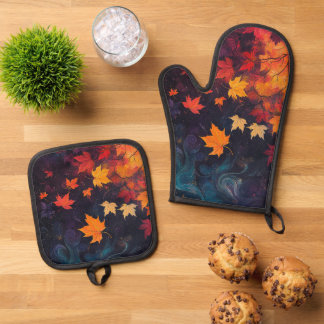 Set De Manoplas Hojas otoñales