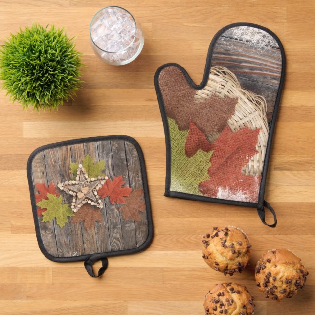 Set De Manoplas Hojas otoñales (De arriba hacia abajo)