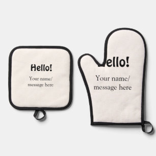 Set De Manoplas Hola agregar mensaje de nombre simple mínimo tem d