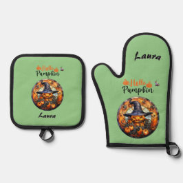 Set De Manoplas Hola Scary Hallowe'en Pumpkin