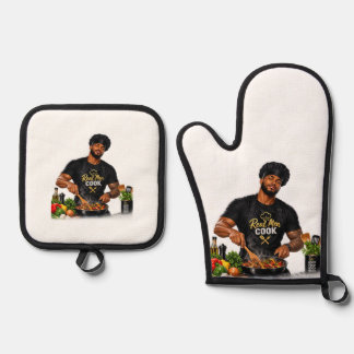 Set De Manoplas Hombres Reales Cocinan